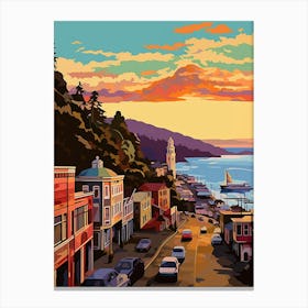 Port Townsend Retro Pop Art 16 Canvas Print
