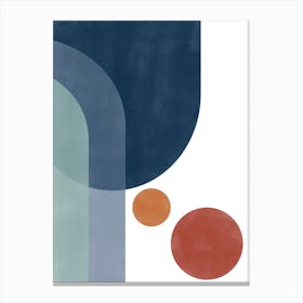 Arch and Circles Mid Century No.1 Canvas Print