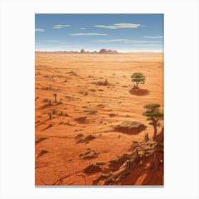 Simpson Desert Pixel Art 4 Canvas Print