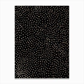 Dotted Gold And Black Canvas Print