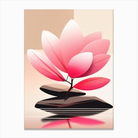 Soft Japandi Cherry Blossom Canvas Print
