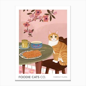 Foodie Cats Co Cat And Churros 4 Canvas Print