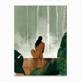 Girl In The Rain 1 Canvas Print