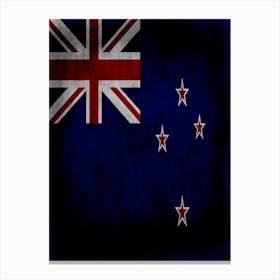 New Zealand Flag Texture Canvas Print