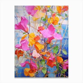 Abstract Flower Painting Bougainvillea 3 Canvas Print