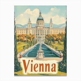 Aihrgdesign A Classic 1960s Travel Poster For Vienna Showcasi Bd094f8c 815e 4bf8 8e36 6339fcbe7c44 2 Canvas Print