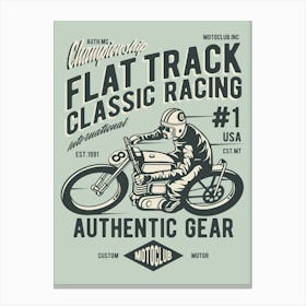 Flat Track Classic Racing 1 Canvas Print