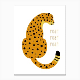 Cheetah Kids Art Canvas Print