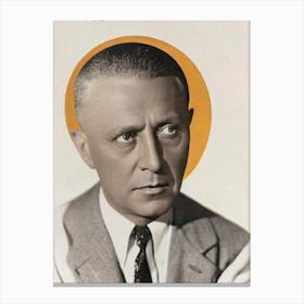 Erich Von Stroheim Retro Collage Movies Canvas Print