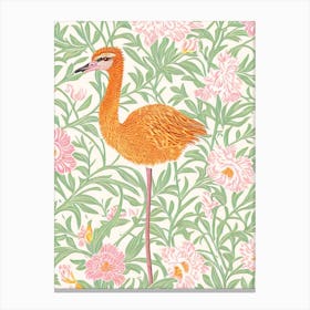 Ostrich William Morris Style Bird Canvas Print
