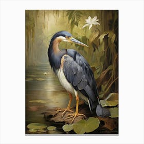 Heron In The Swamp art print 1 Canvas Print