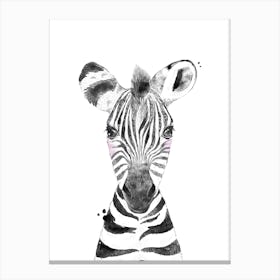 Safari Babies Zebra Canvas Print