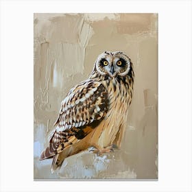 Short Eared Owl Painting 2 Canvas Print