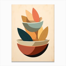 Autumn Leaves In A Bowl 1 Canvas Print