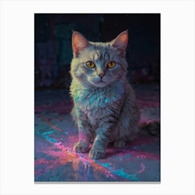 Cat Painting 1 Canvas Print