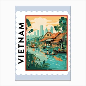 Vietnam 3 Travel Stamp Poster Canvas Print