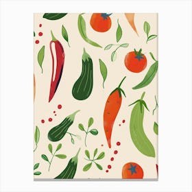 Vegetable Selection Pattern 3 Canvas Print