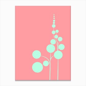 Minimalist Zen Tree Pastel Warm Pink Canvas Print