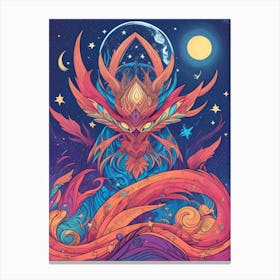 Psychedelic Dragon Canvas Print