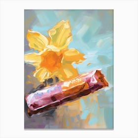 A Daffodil Oil Painting 1 Canvas Print