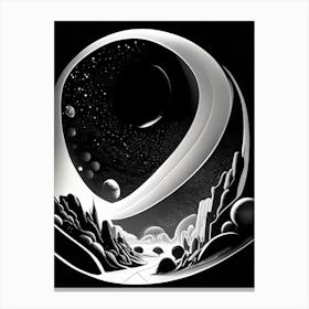 Cosmology Noir Comic Space Canvas Print