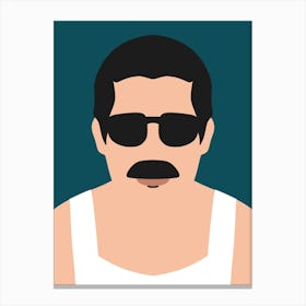 Freddie Mercury Blue Canvas Print