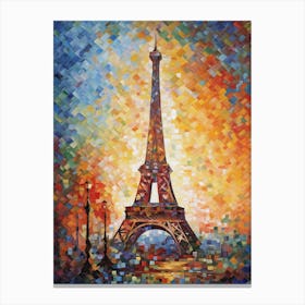 Eiffel Tower Paris France Paul Signac Style 15 Canvas Print