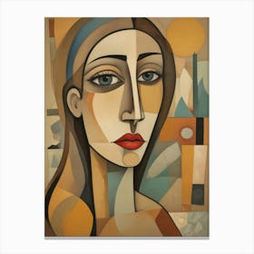 Woman With Red Lipstick Canvas Print