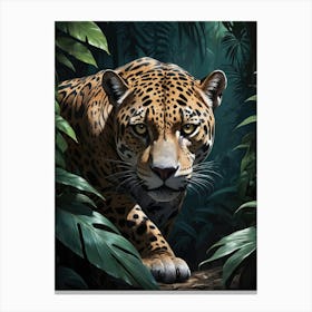 Jaguar In The Jungle 1 Canvas Print