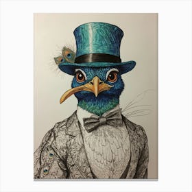 Bird In A Top Hat 1 Canvas Print