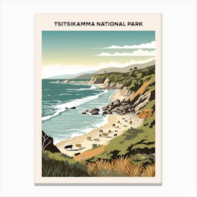 Tsitsikamma National Park Midcentury Travel Poster Canvas Print