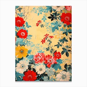 Hokusai  Great Japan Flowers Japanese 17 Canvas Print