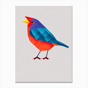 Robin 2 Origami Bird Canvas Print