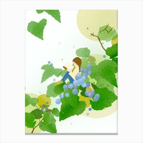 On the Berry Tree Canvas Print