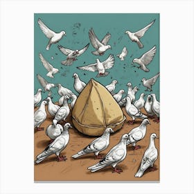 Pigeons 1 Canvas Print