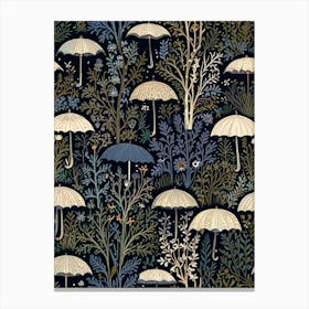 William Morris Umbrellas In The Forest Canvas Print