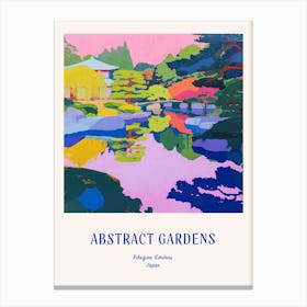 Colourful Gardens Rikugien Gardens Japan 2 Blue Poster Canvas Print