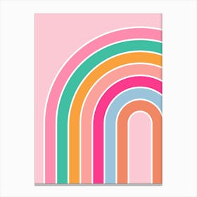 Rainbow Pastel Pink Canvas Print