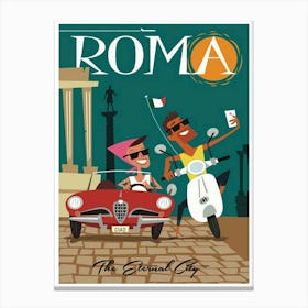 Roma The Eternal City Italian Print Canvas Print