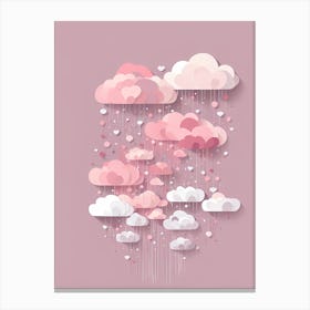 Clouds And Rain MINIMALISTIC VECTOR ART Canvas Print