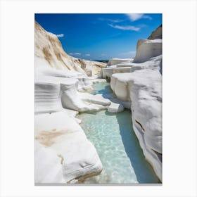 Sarakiniko MIlos Greece Canvas Print