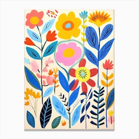 Flowers 32, Matisse style, Floral texture Canvas Print