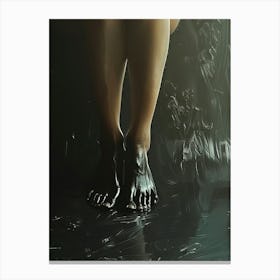 Woman'S Bare Feet Canvas Print