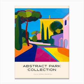 Abstract Park Collection Poster Villa Doria Pamphili Rome 1 Canvas Print