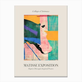Hippopotamus 2 Matisse Inspired Exposition Animals Poster Canvas Print