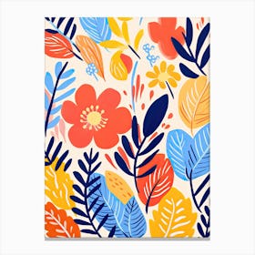 Blooms With Flair; Inspired by Matisse Canvas Print