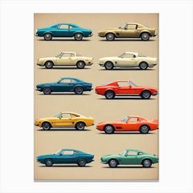 Classic Muscle Cars Canvas Print