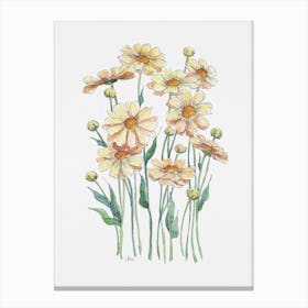 Golden Daisies Canvas Print