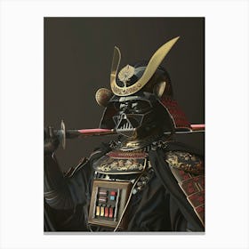 Darth Vader As A Vintagepunk Samurai 20 Canvas Print