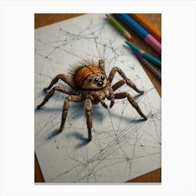 Spider Drawing Canvas Print